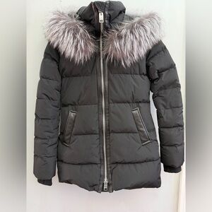NB Series by NICOLE BENISTI Nakiska Fox Fur-Trim Down Puff Jacket, Size XS